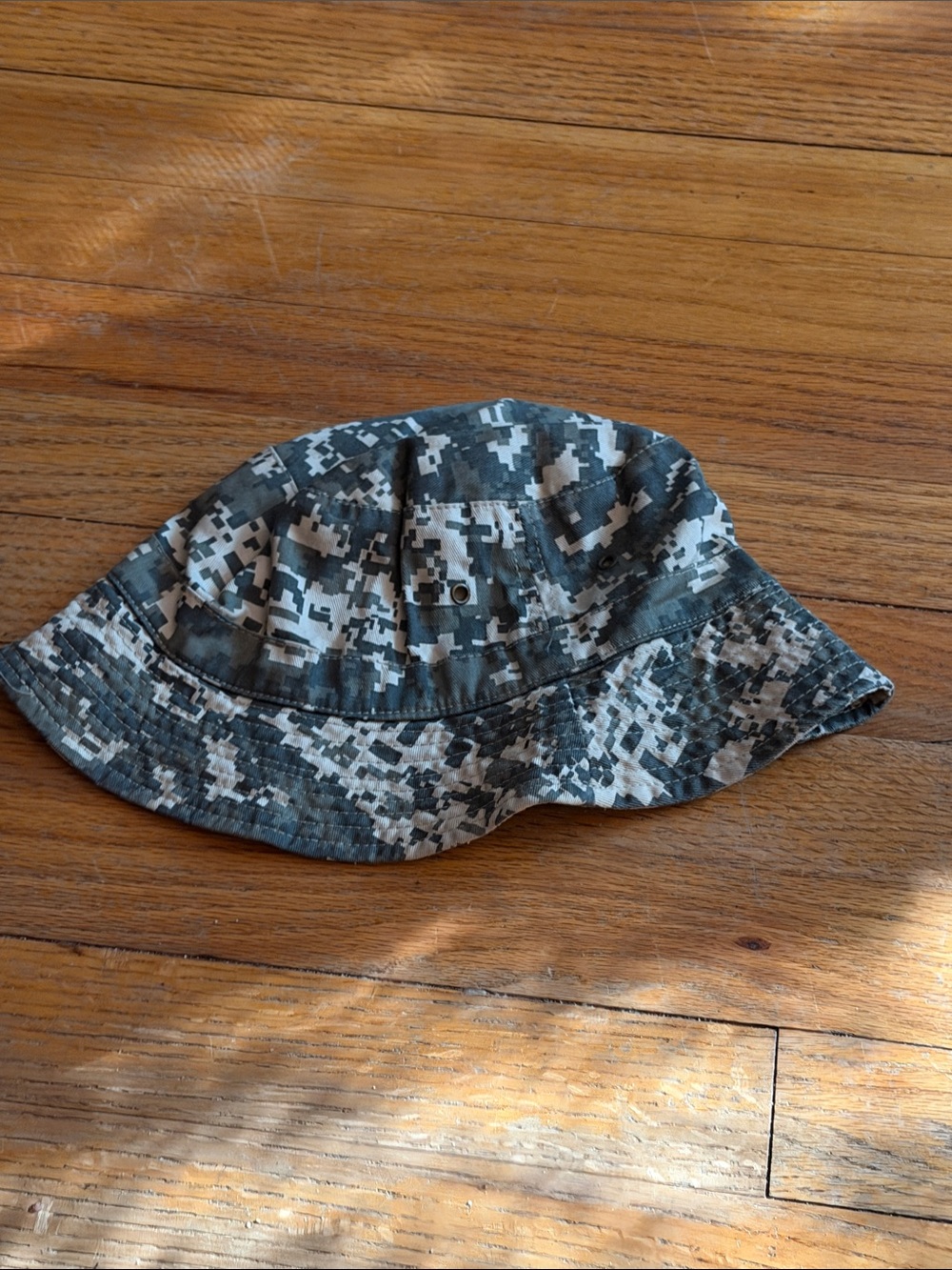 Kids Bucket Digital Camo Green, Gray, Tan Hat